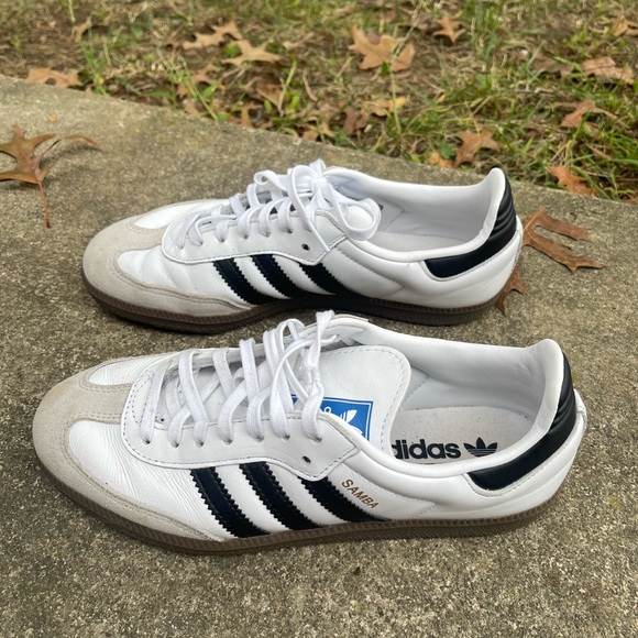 adidas Originals Samba OG "Cloud White/Core Black/Clear Granite" 7.5 Women GUC - Picture 4 of 8